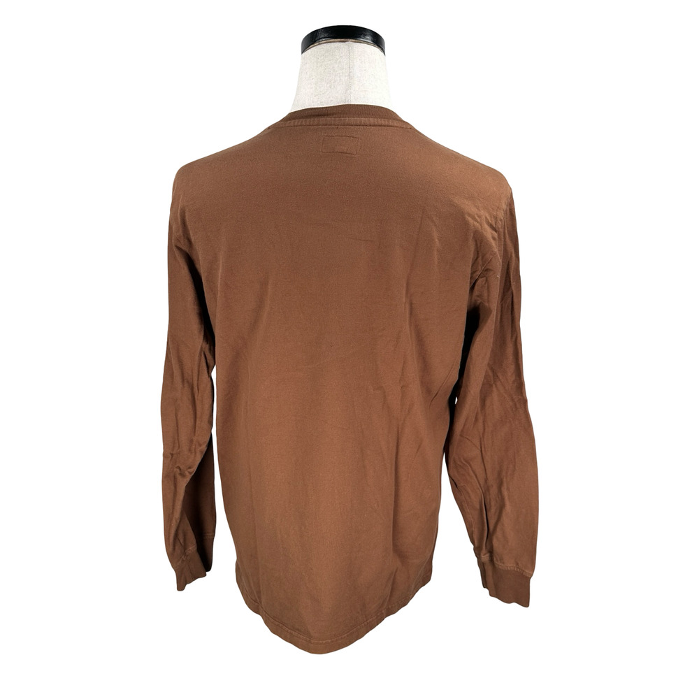 Supreme Karate T-Shirt Mens Medium Brown Cotton Embroidered Long Sleeve Pullover - Picture 4 of 10